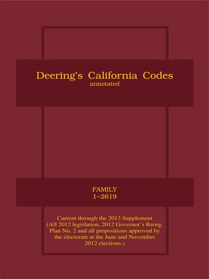 cover image of Deering's California Family Code